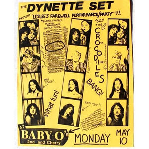 Vtg 1980s 1990s Dynette Set Leslee's Farewell Band Promo Concert POSTER Flyer